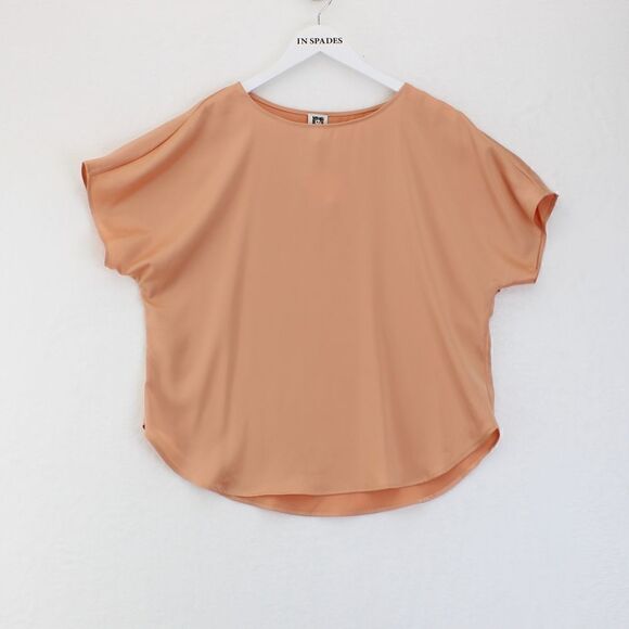 Anne Klein Womens Boat-Neck Top Warm Sand - Picture 2 of 3